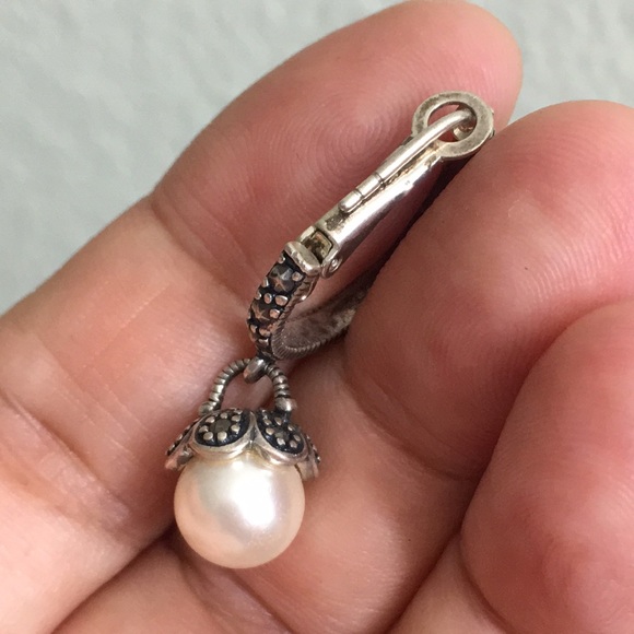 🖤Sterling silver and marcasite stones pendant - Picture 5 of 12